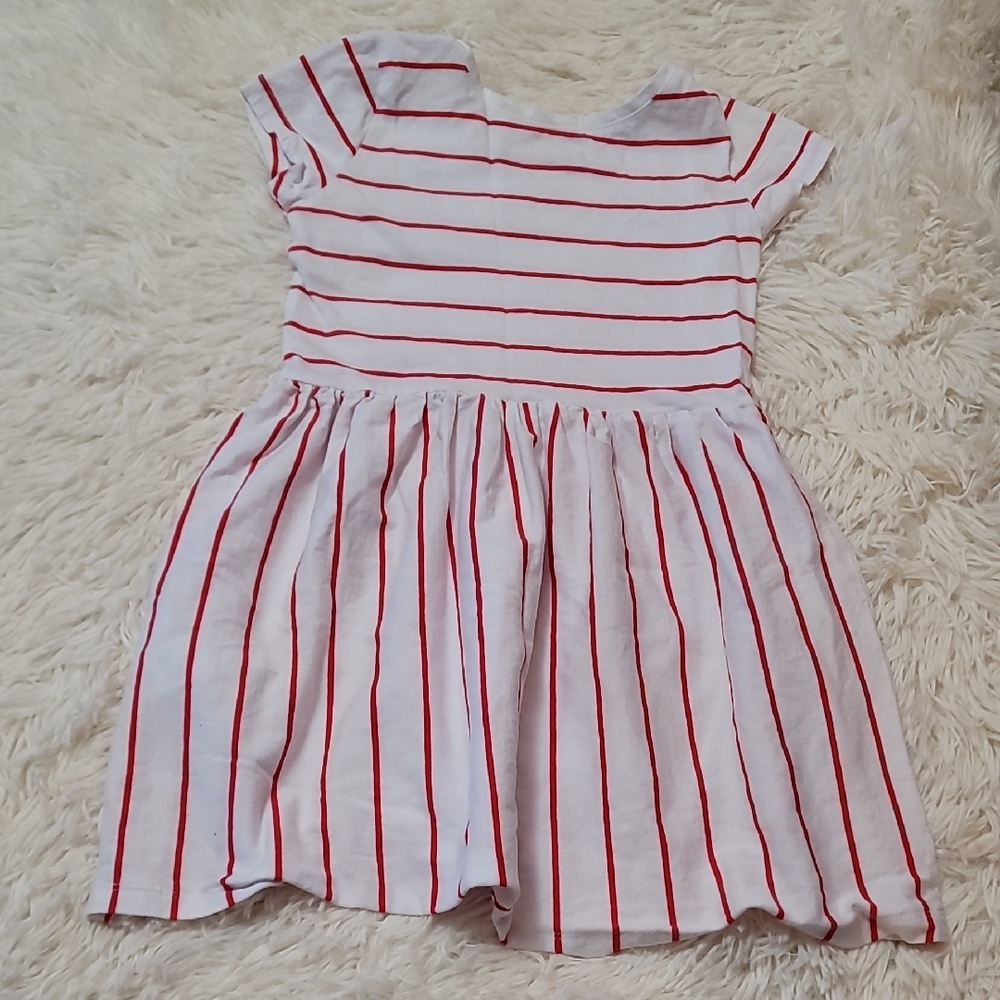 Joe Fresh,Striped Red and White Dress, Size 5, Cotton, - Picture 5 of 5